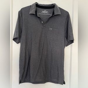 Vineyard Vines Edgartown Polo, Size Men's Large, Light Gray